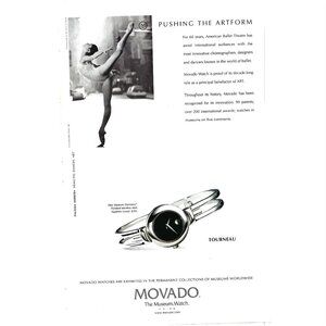 The Museum Watch Movado Tourneau New Museum Harmony ADVERT 2000s Print Ad